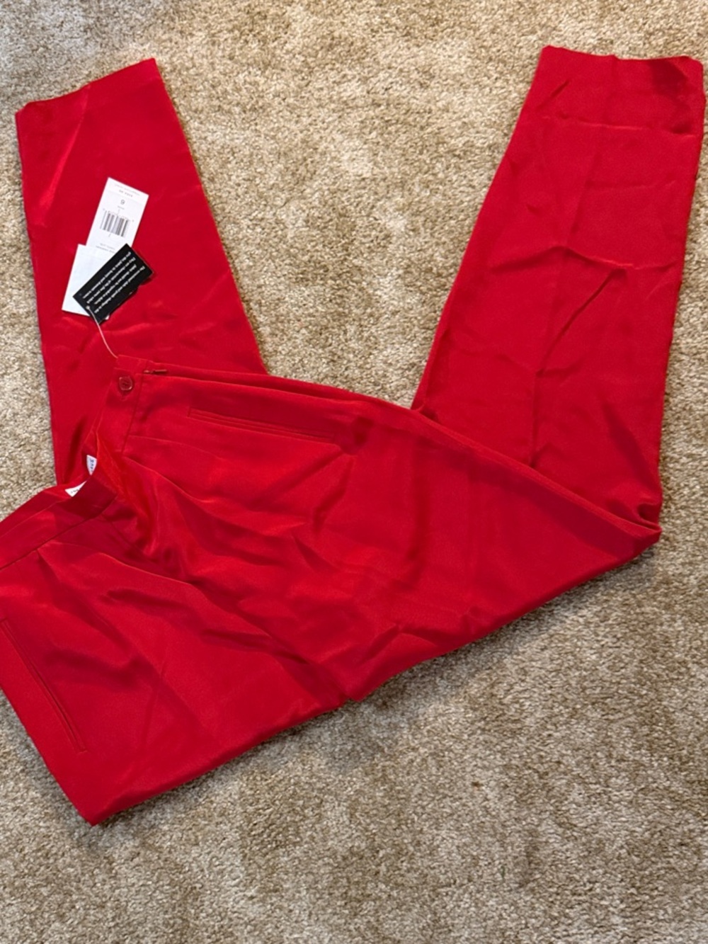 Josephine Chaus Red Tailored Stretch Pants